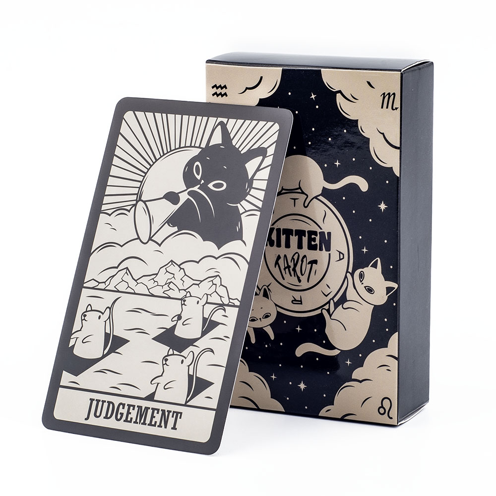 Tarot Cards Deck With Guidebook - 고양이 타로 카드 세트, 78장, 귀여운