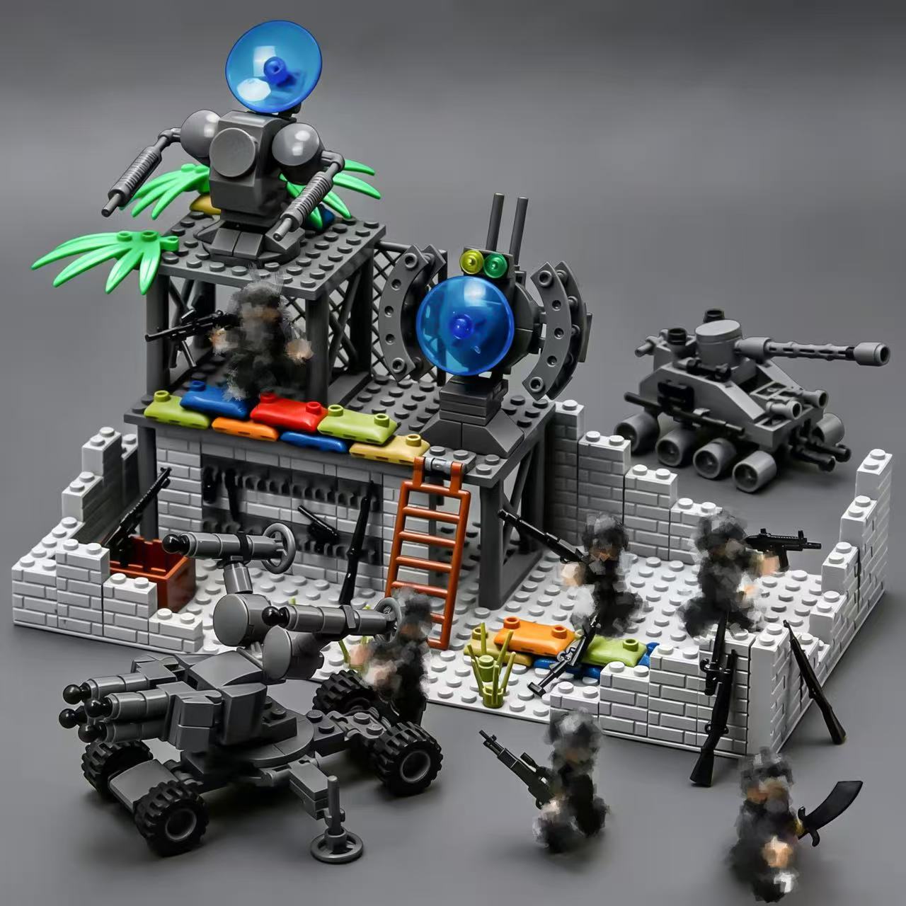 Lego Compatible Military Tank - 군사 전투 기지 모듈식 빌딩 블록