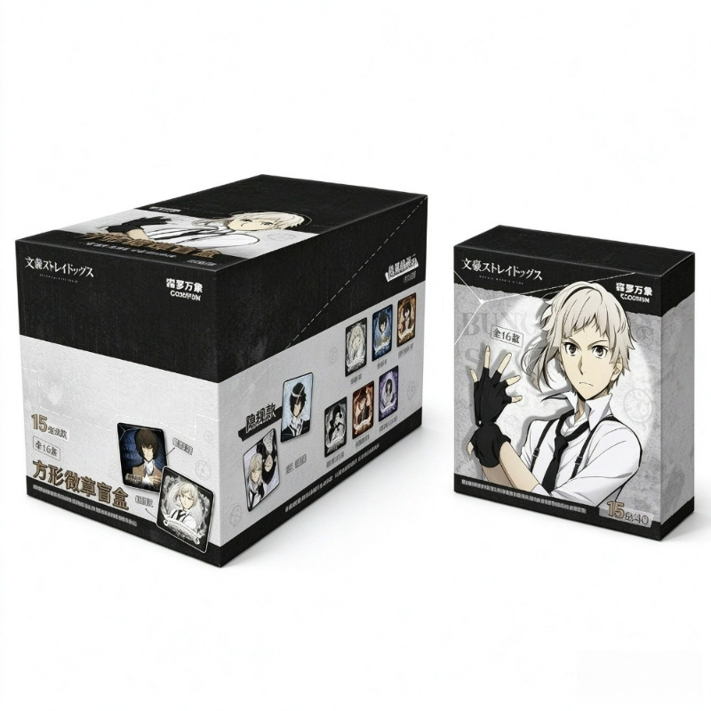 Anime Action Figure Blind Box - 붕고 스트레이 독스 사각 배지 블라인드