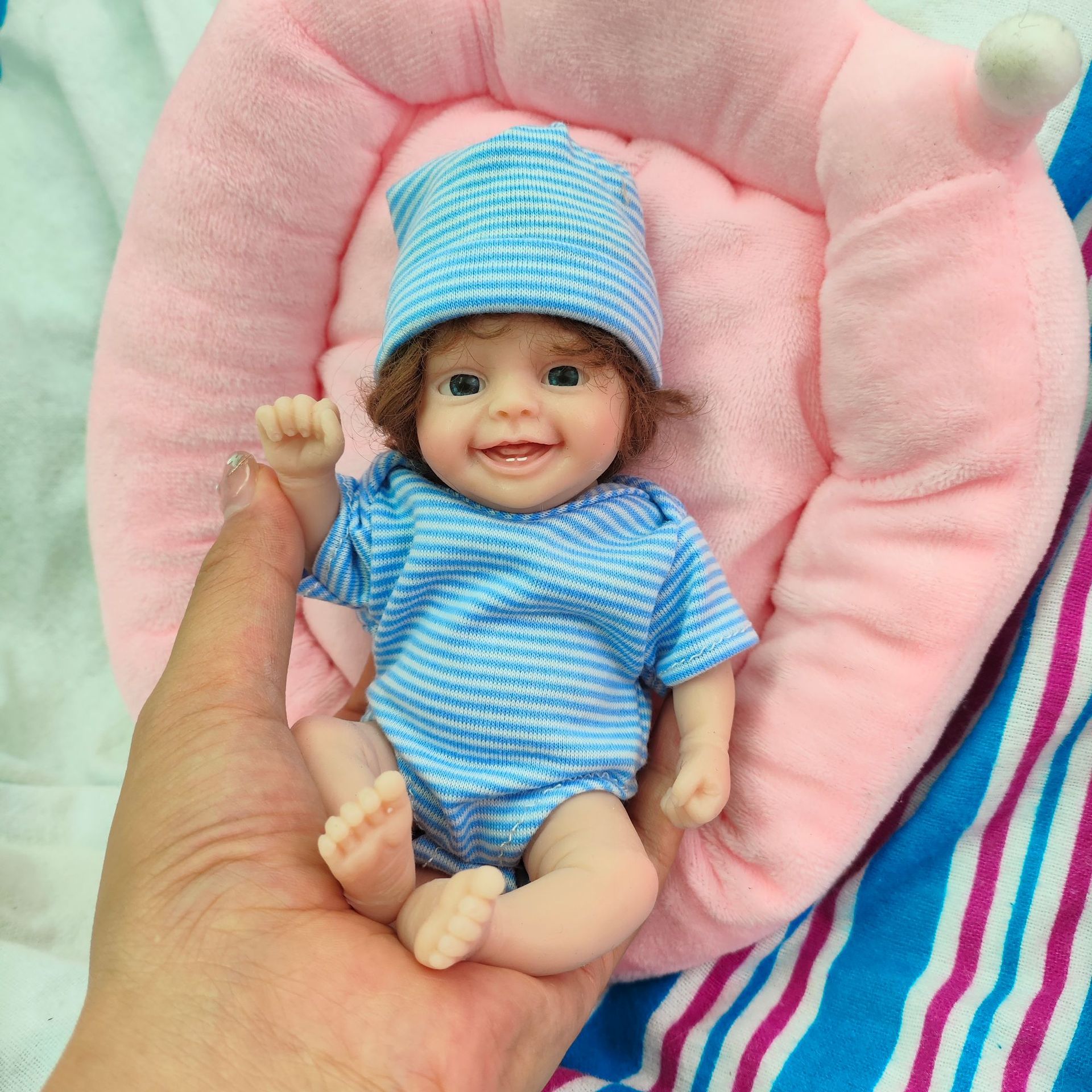 귀여운 미니 리본 인형 6인치 풀 실리콘 바디 수제 미 - Reborn Baby Doll Silicone Realistic 리뷰 및 가격