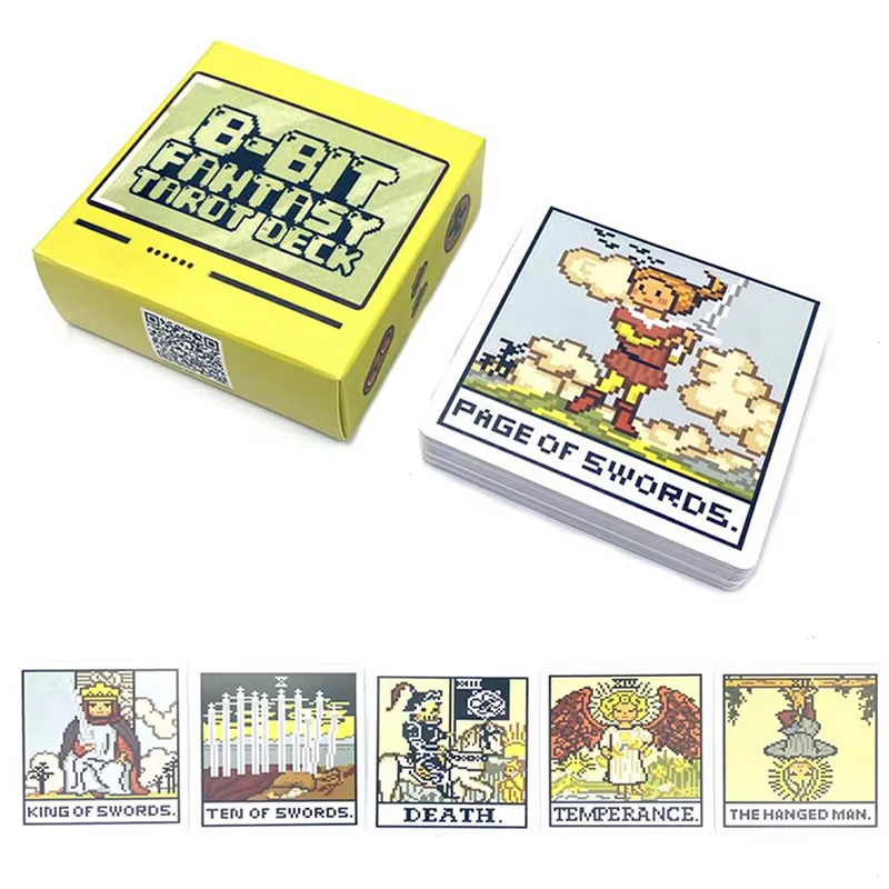 8비트 판타지 타로 덱 카드 예언 점술 가족 파티 보드 - Tarot Cards Deck With Guidebook 리뷰 및 가격
