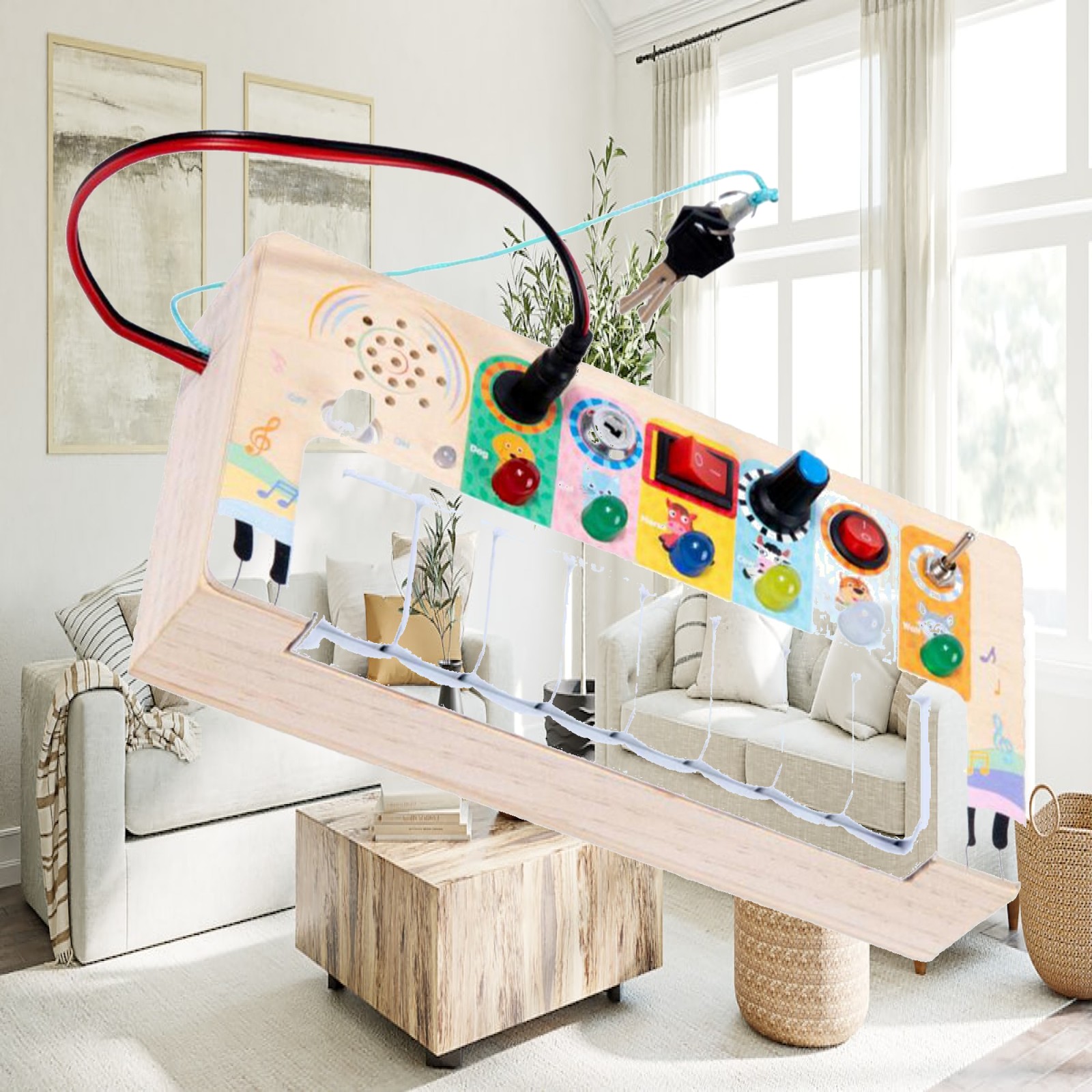 유아용 활동 보드, 나무 스위치 피아노, DIY 액세서 - Montessori Wooden Busy Board Toddler 리뷰 및 가격