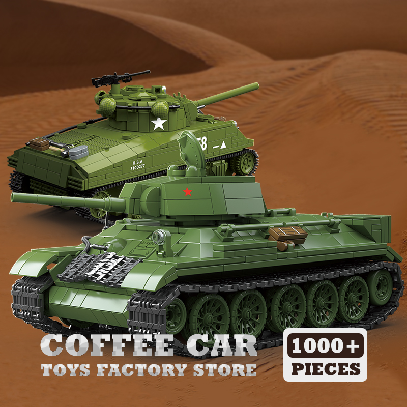 M4A3 중형 탱크 빌딩 블록 T34/76 장갑차 브릭 - Lego Compatible Military Tank 리뷰 및 가격