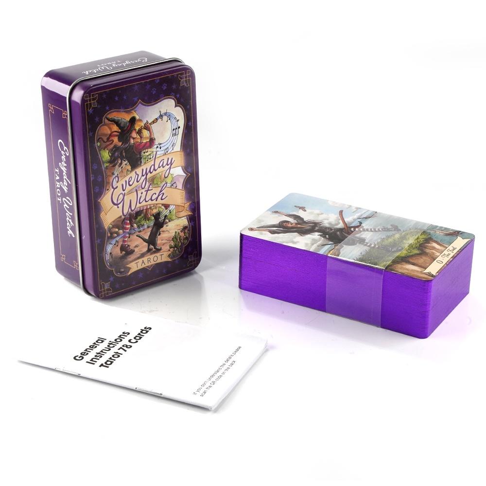 주석 금속 상자 타로 데크, PDF 가이드북, 운명 카 - Tarot Cards Deck With Guidebook 리뷰 및 가격